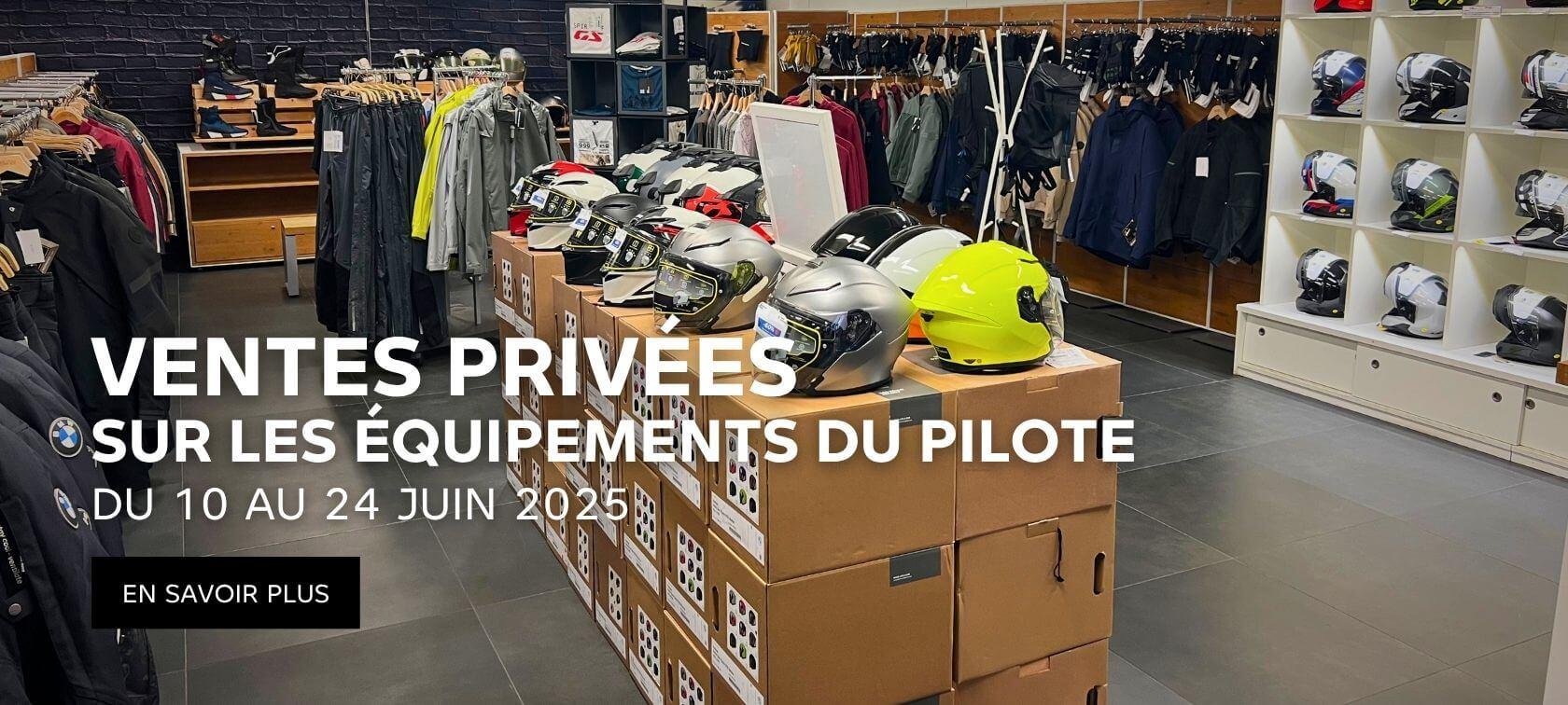 Ventes privées sur les équipements du pilote